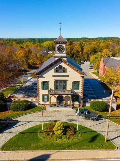 Acton MA Car Service Town Hall Aerial View