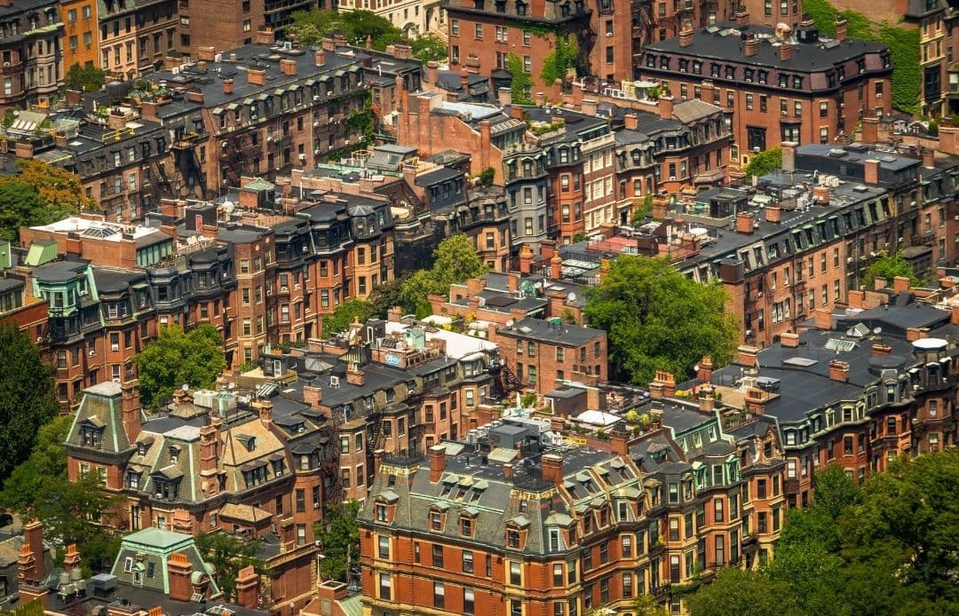 Back Bay Car Service Aerial View of Buildings