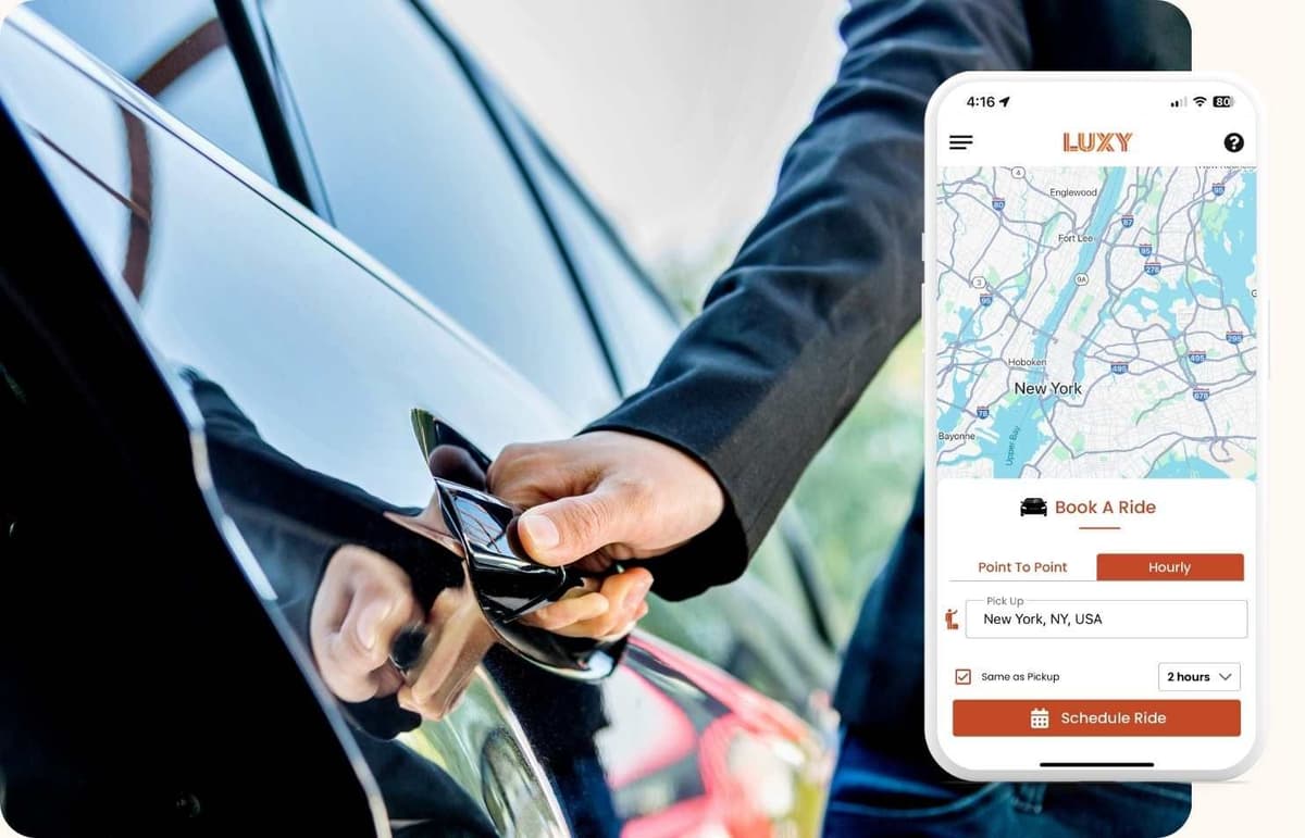 Chauffeur opening a car door