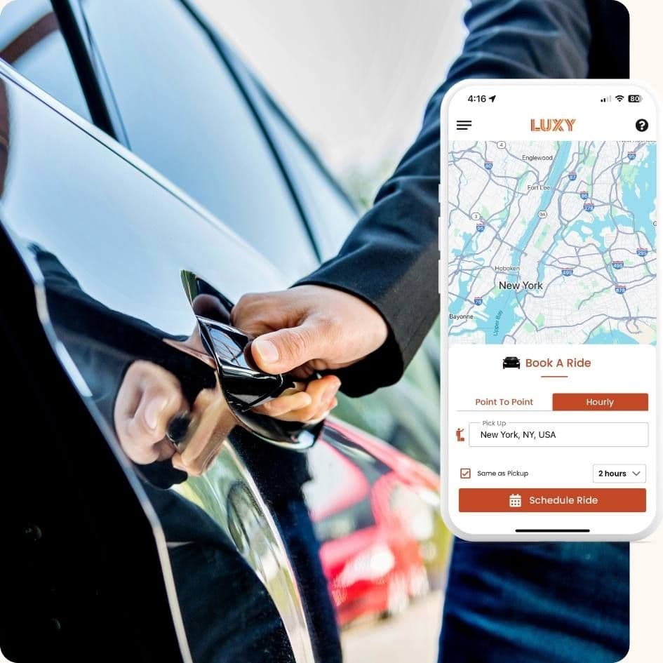 Chauffeur opening a car door