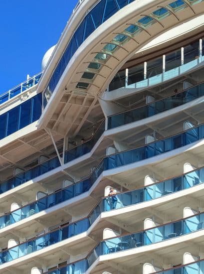 Cruise Line Transportation Man on Balcony of Ship
