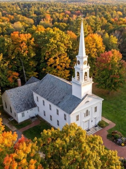 Dover MA Car Service Church Aerial Shot