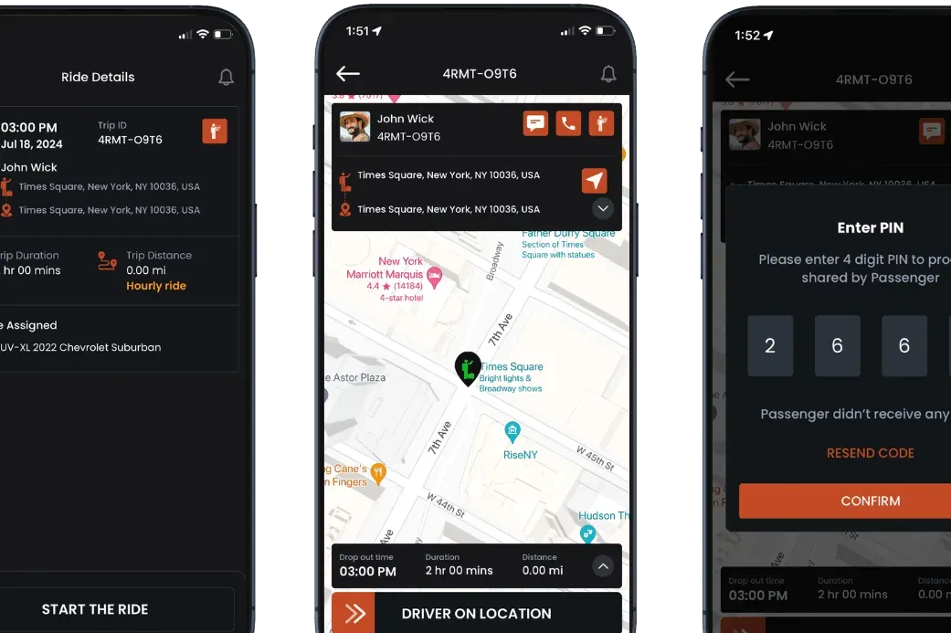 Driver app mobile
