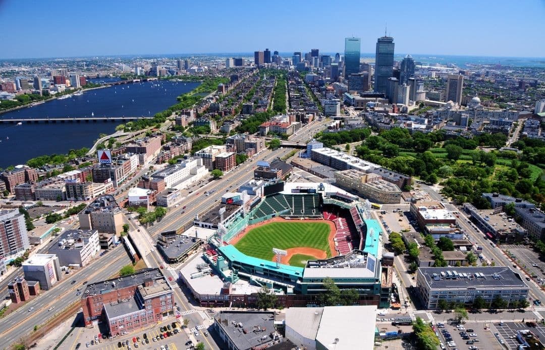 Fenway Boston Car Service Aerial View