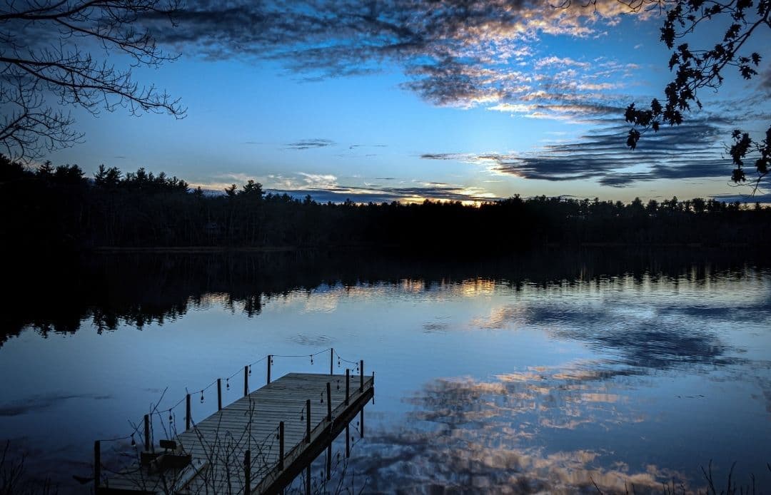 Westford MA Car Service Blue Hour at Keyes Pond