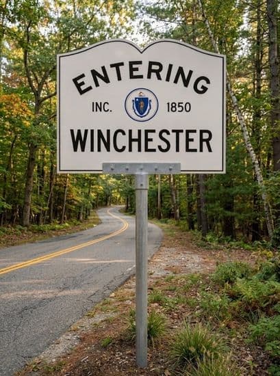 Winchester MA Car Service Entering Sign