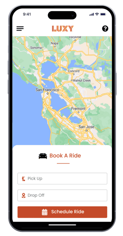 LUXY app screen