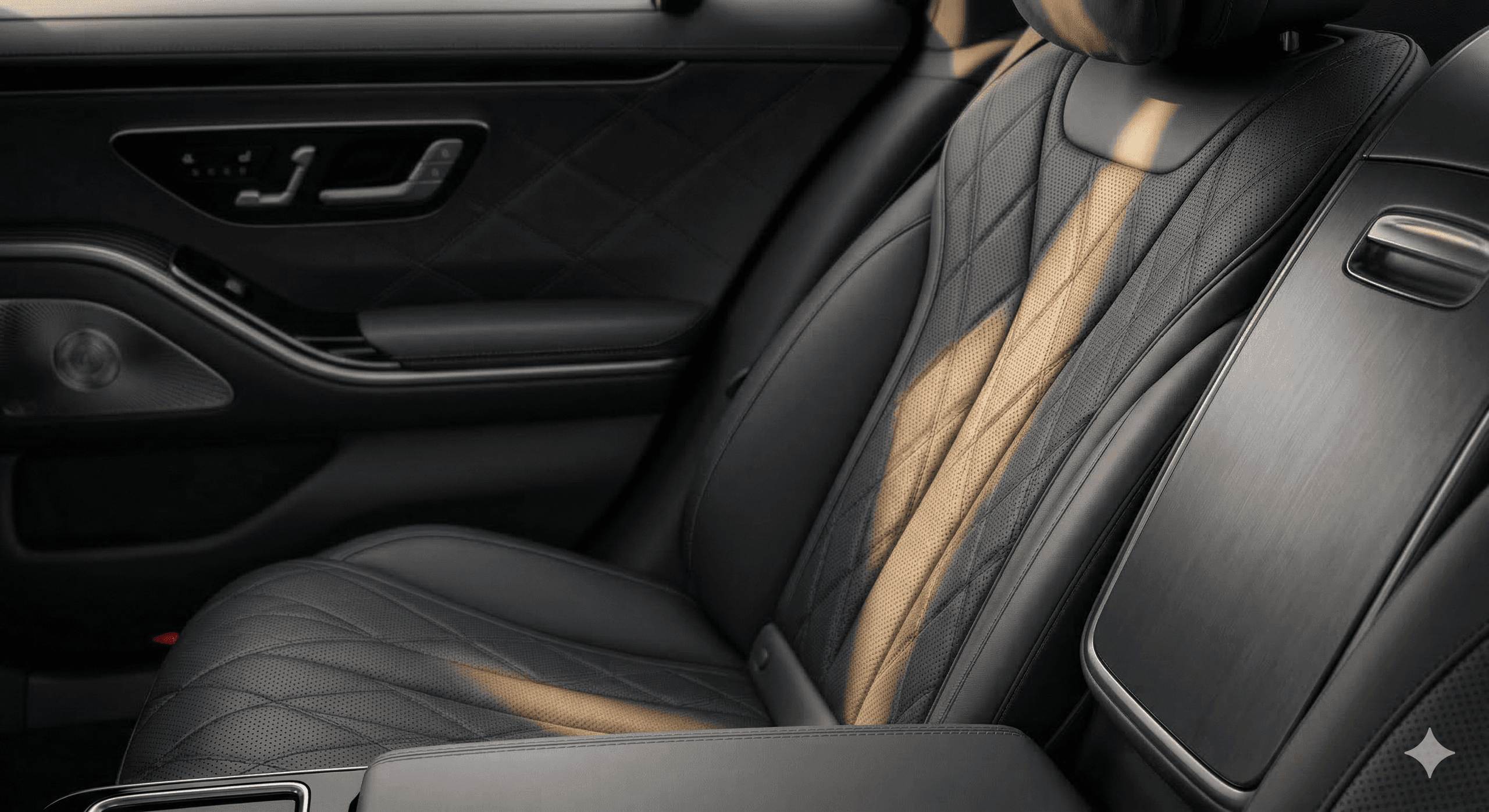 Premium leather interior of a LUXY vehicle