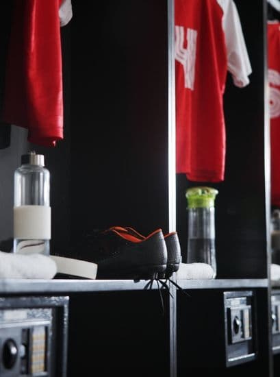 football. locker room