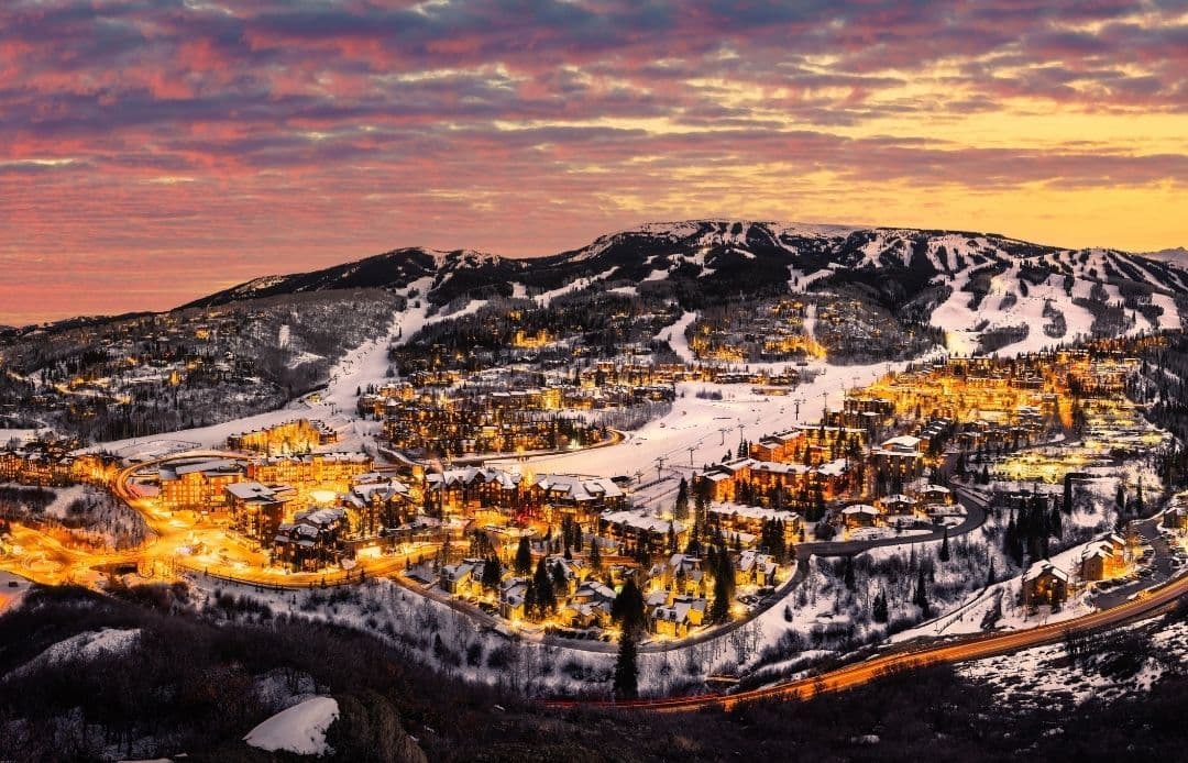 Aspen Airport (ASE) Car Service to Aspen and Snowmass Aerial View of Snowmass Mountain