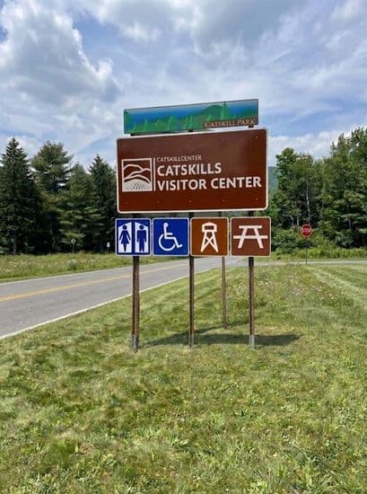 Catskills Fall Car Service 2026 Catskills Visitor Center Sign