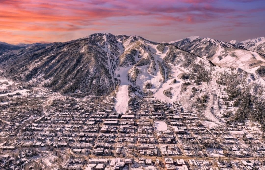 DEN Airport to Aspen Car Service Aerial View of Aspen