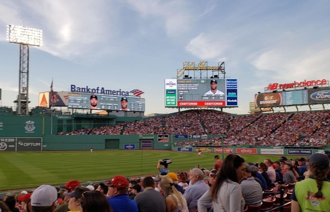Fenway Park Car Service Evening Red Sox Game View From Crowd