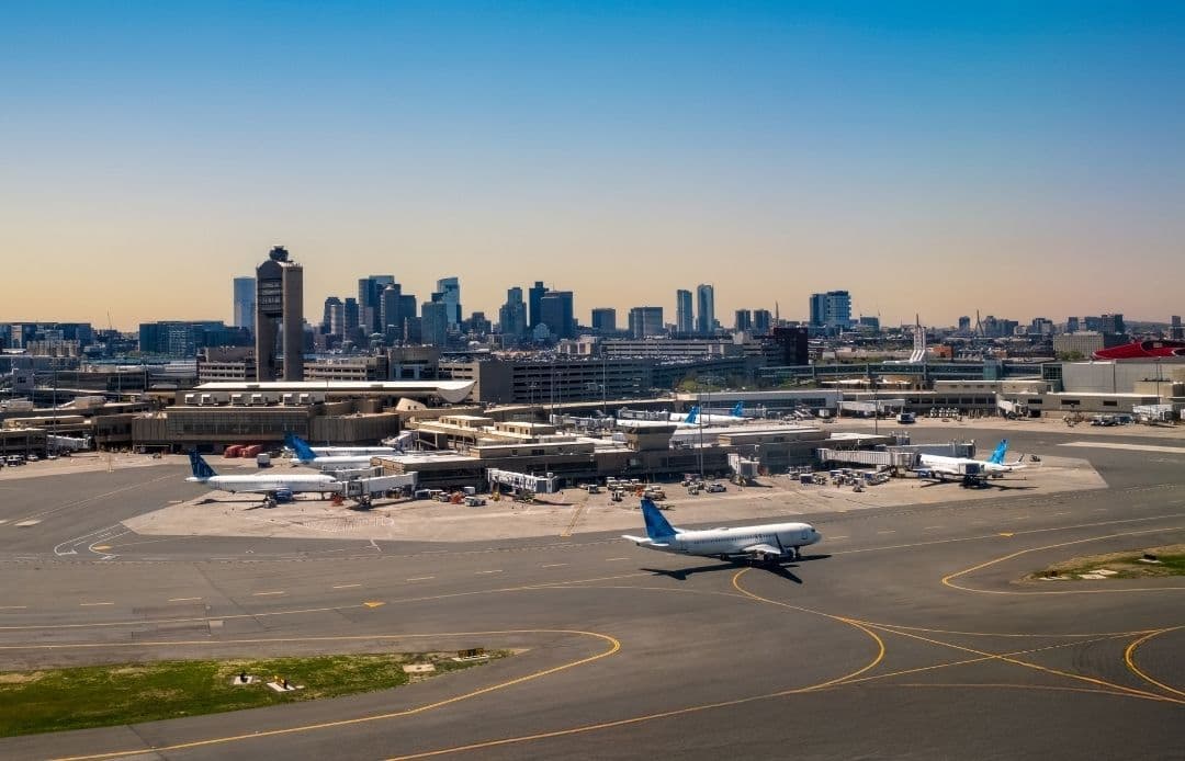 Logan Airport to Boston Car Service Airport Aerial View