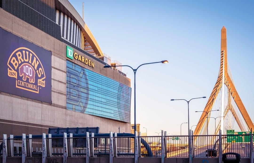 Logan Airport to TD Garden Car Service TD Garden Exterior with Iconic Bridge