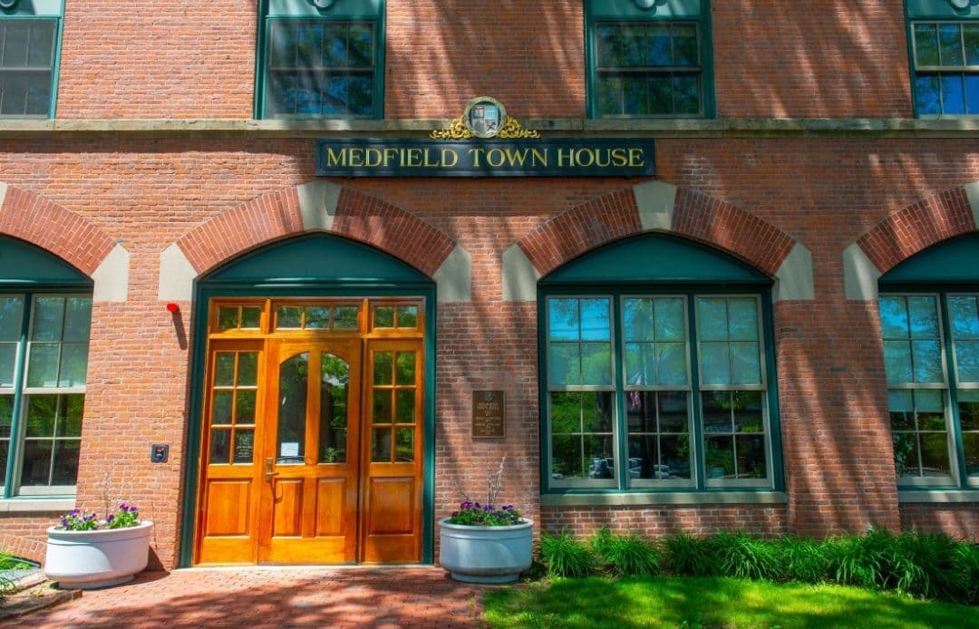 Medfield MA Car Service Town House Front Entrance