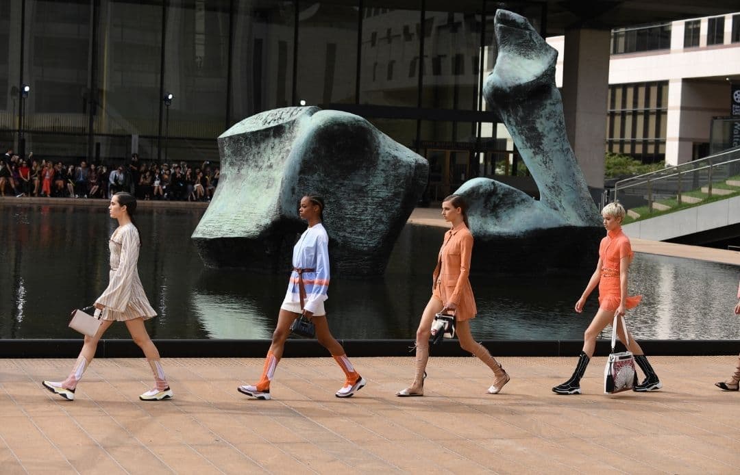 New York Fashion Week 2026 Transportation Models walking through New York