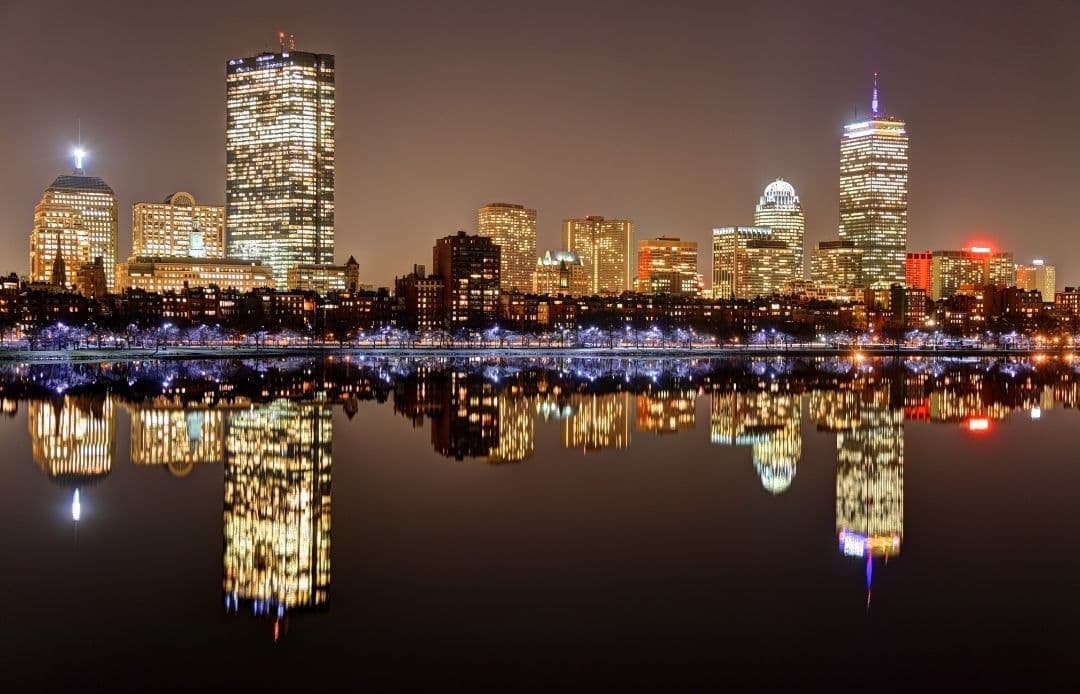 Raffles Boston Car Service Skyline From Water