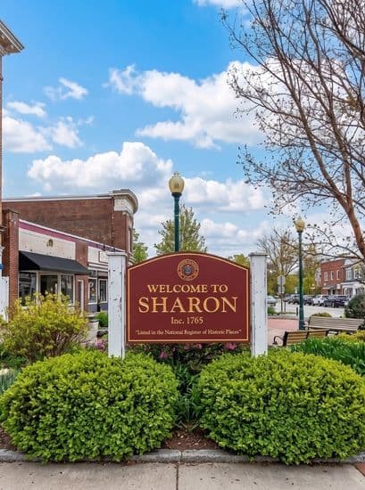Sharon MA Car Service Welcome Sign