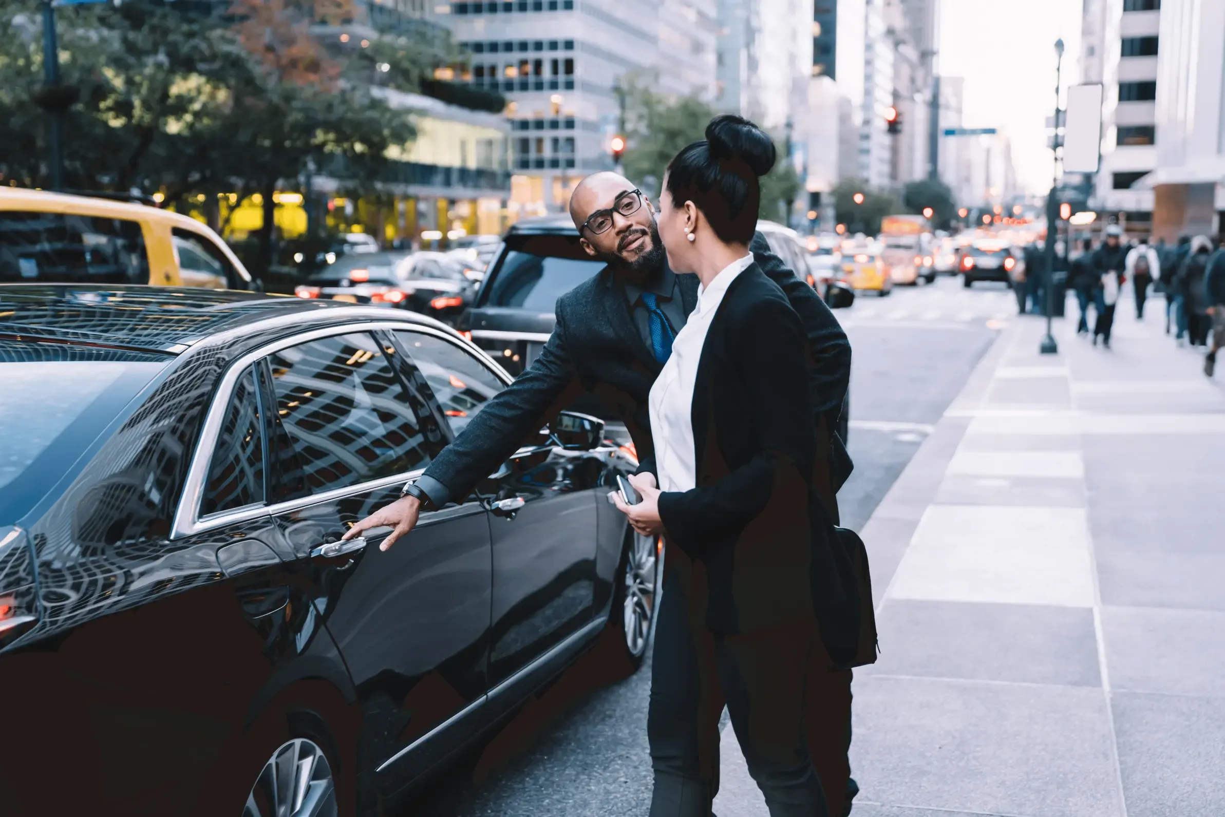 LUXY chauffeur driving passenger