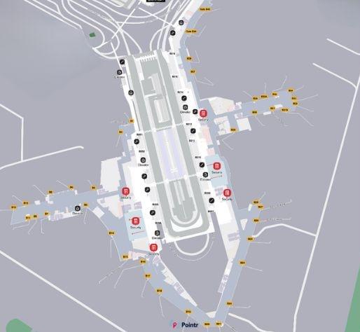 Boston Logan Terminal B Map (Image credit: https://maps.massport.com/)