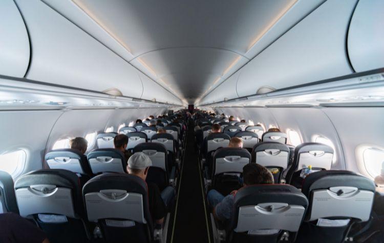Inside of a plane