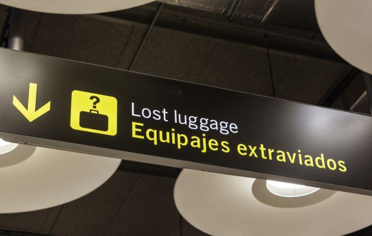 Lost luggage area of airport