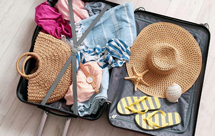 Suitcase with Summer Clothes Inside