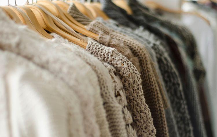 a rack of nice sweaters